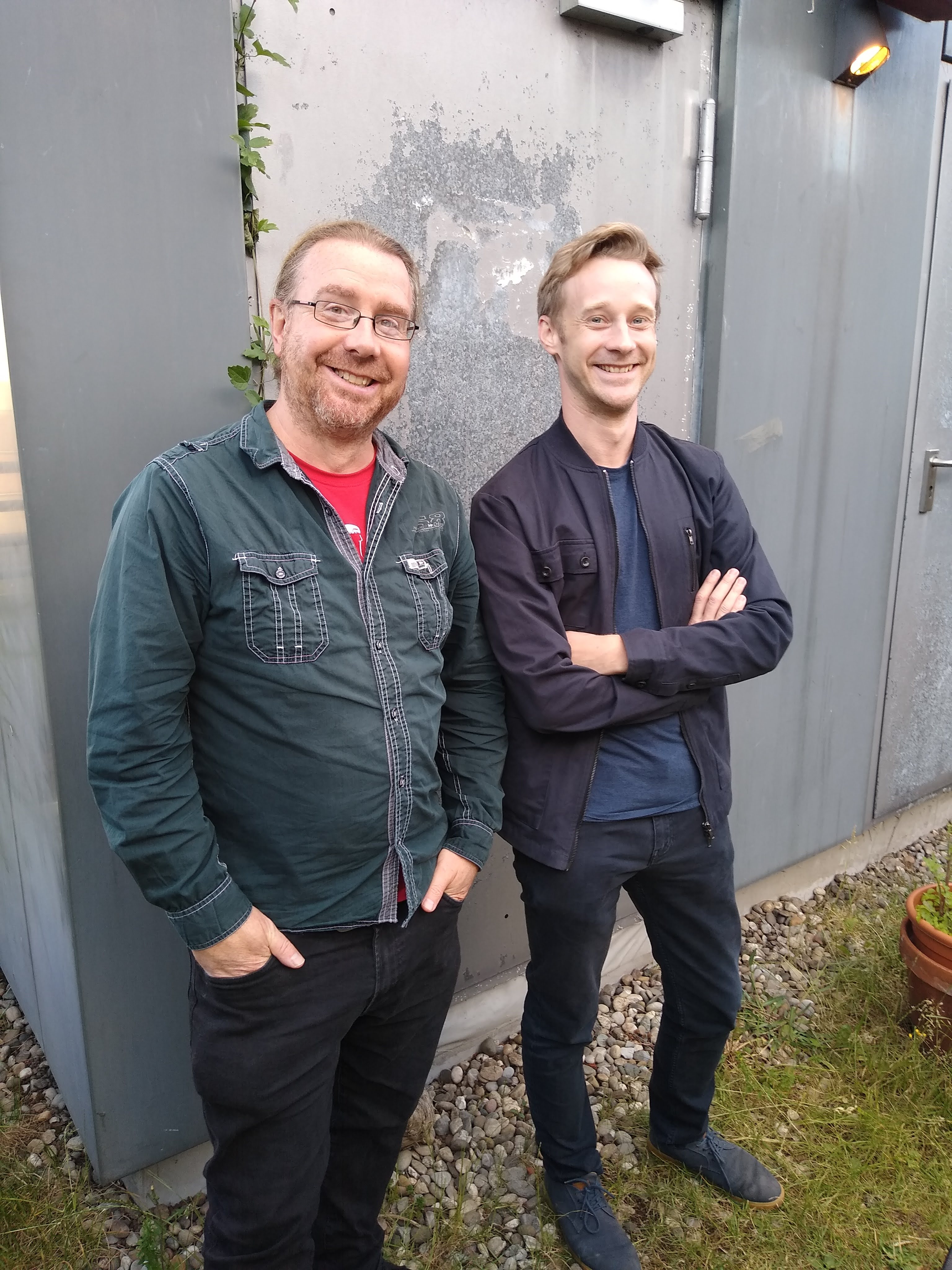 Ian and Ben on the betahause rooftop